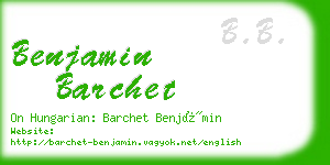 benjamin barchet business card